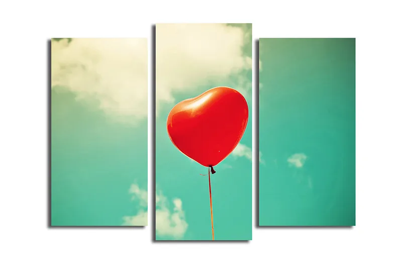 Canvastavla 3-pack Flerfärgad, 20x39 cm