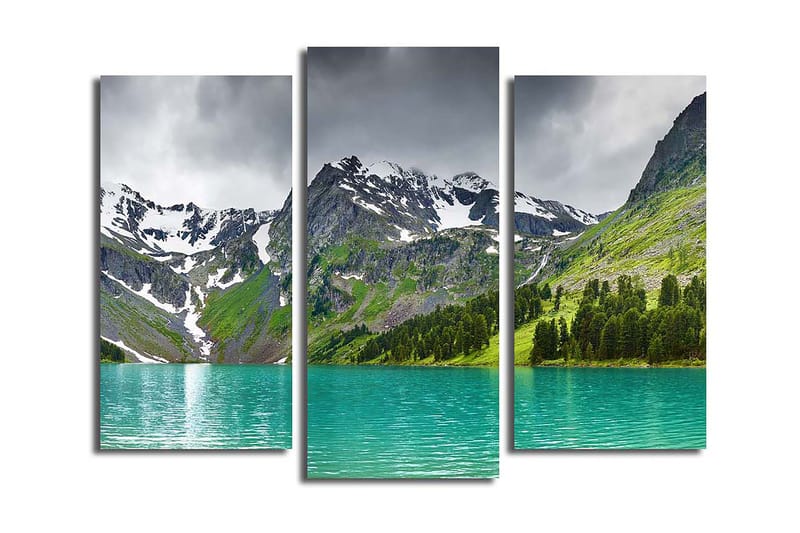 Canvastavla 3-pack Flerfärgad, 20x39 cm
