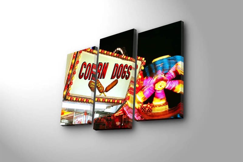 Canvastavla 3-pack Flerfärgad - 20x39 cm - Inredning - Tavlor & posters - Canvastavla