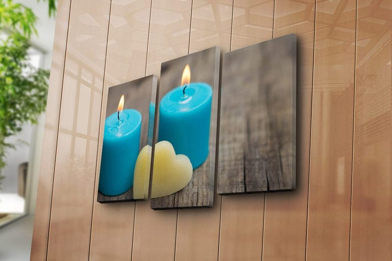 Canvastavla 3-pack Flerfärgad - 20x39 cm - Inredning - Tavlor & posters - Canvastavla