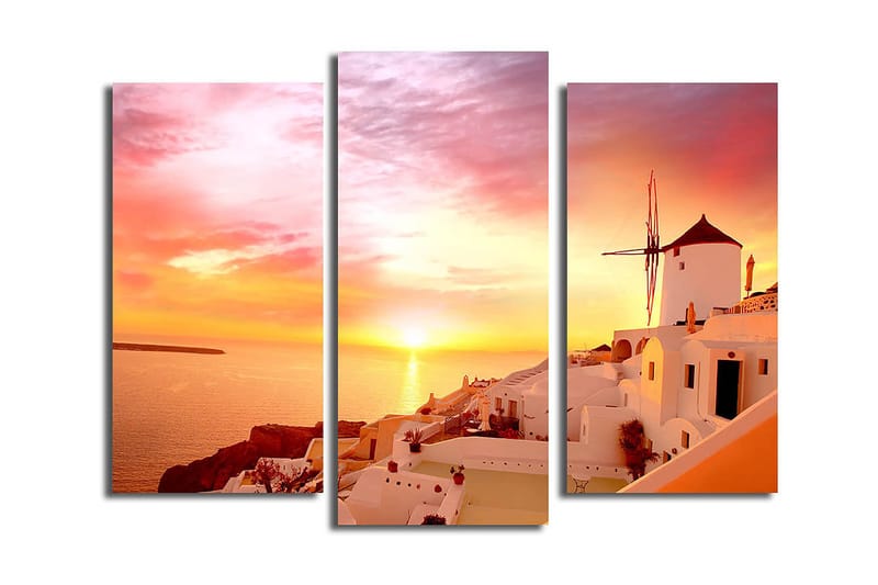 Canvastavla 3-pack Flerfärgad, 20x39 cm