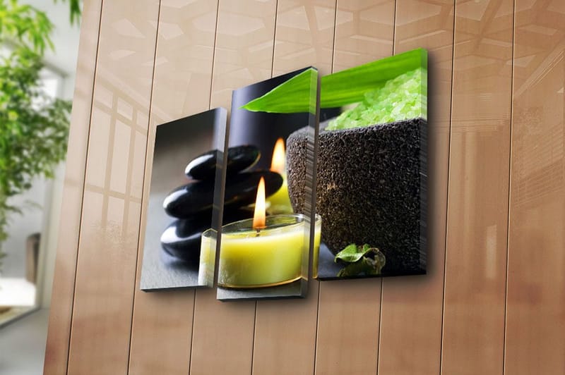 Canvastavla 3-pack Flerfärgad - 20x39 cm - Inredning - Tavlor & posters - Canvastavla