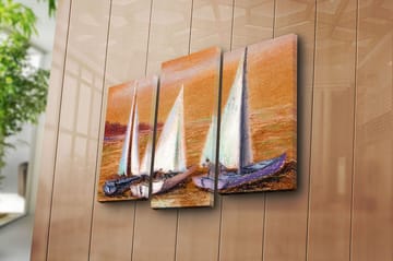 Canvastavla 3-pack Flerfärgad - 20x39 cm - Inredning - Tavlor & posters - Canvastavla