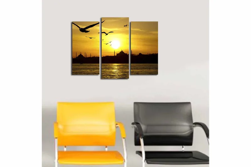 Canvastavla 3-pack Flerfärgad - 20x39 cm - Inredning - Tavlor & posters - Canvastavla