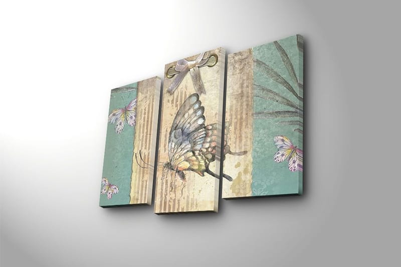 Canvastavla 3-pack Flerfärgad - 20x39 cm - Inredning - Tavlor & posters - Canvastavla