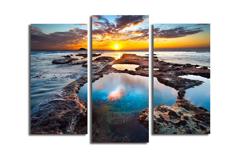 Canvastavla 3-pack Flerfärgad - 20x39 cm - Inredning - Tavlor & posters - Canvastavla