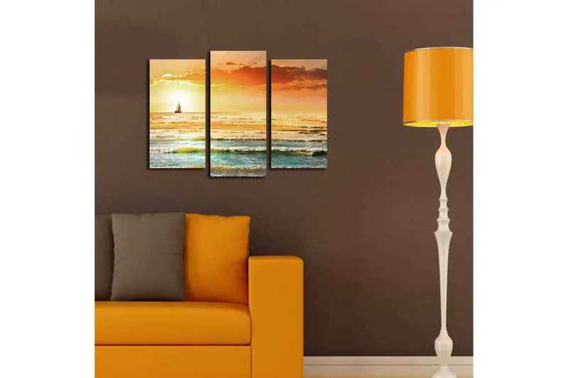 Canvastavla 3-pack Flerfärgad - 20x39 cm - Inredning - Tavlor & posters - Canvastavla