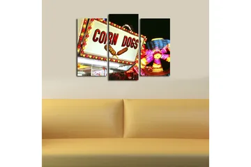 Canvastavla 3-pack Flerfärgad - 20x39 cm - Inredning - Tavlor & posters - Canvastavla