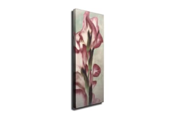 Canvastavla 30x80 cm - Elegant blomma i mjuka rosa nyanser - Rosa / Grön / Beige - Inredning - Tavlor & posters - Canvastavla