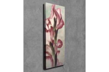 Canvastavla 30x80 cm - Elegant blomma i mjuka rosa nyanser - Rosa / Grön / Beige - Inredning - Tavlor & posters - Canvastavla