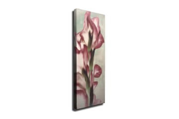 Canvastavla 30x80 cm - Elegant blomma i mjuka rosa nyanser - Rosa / Grön / Beige - Inredning - Tavlor & posters - Canvastavla