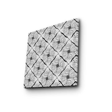 Canvastavla 45x45 cm - Abstrakt mönster med svarta linjer och vita ytor - Svart / Vit - Inredning - Tavlor & posters - Canvastavla
