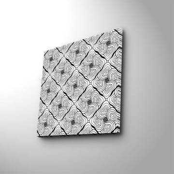 Canvastavla 45x45 cm - Abstrakt mönster med svarta linjer och vita ytor - Svart / Vit - Inredning - Tavlor & posters - Canvastavla