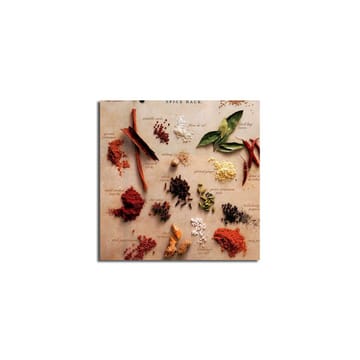 Canvastavla 45x45 cm - Färgglad samling av kryddor och örter - Röd / Grön / Brun - Inredning - Tavlor & posters - Canvastavla
