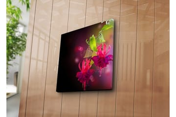 Canvastavla 45x45 cm - Färgrik hängande fuchsia med gröna blad - Rosa / Lila / Grön - Inredning - Tavlor & posters - Canvastavla