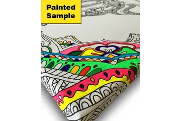 Canvastavla 45x45 cm - Intrikat mandala i vit och grå nyans - Vit / Grå - Inredning - Tavlor & posters - Canvastavla