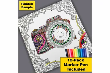 Canvastavla 45x45 cm - Intrikat mandala i vit och grå nyans - Vit / Grå - Inredning - Tavlor & posters - Canvastavla