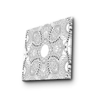 Canvastavla 45x45 cm - Intrikat mandala med detaljerade mönster - Svart / Vitt - Inredning - Tavlor & posters - Canvastavla