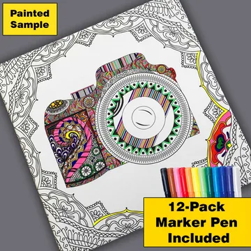 Canvastavla 45x45 cm - Intrikat mandala med detaljerade mönster - Vit / Svart - Inredning - Tavlor & posters - Canvastavla