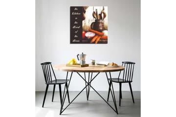 Canvastavla 45x45 cm - Kökstillbehör med grönsaker och köksredskap - Röd / Orange / Brun - Inredning - Tavlor & posters - Canvastavla