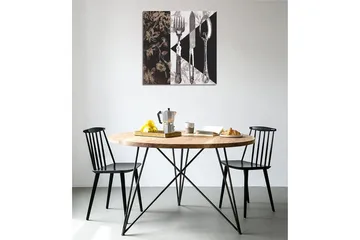 Canvastavla 45x45 cm - Stiliserad komposition av bestick och blommor - Svart / Grå / Beige - Inredning - Tavlor & posters - Canvastavla