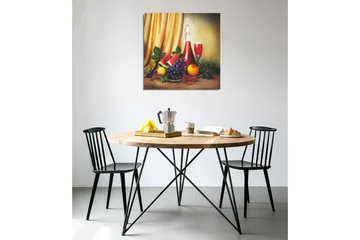 Canvastavla 45x45 cm - Stillhet med frukter och en karaff med dryck - Röd / Grön / Lila - Inredning - Tavlor & posters - Canvastavla