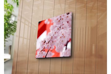 Canvastavla 45x45 cm - Vackra körsbärsblommor i full blomning - Ljusrosa / Mörkrosa / Brun - Inredning - Tavlor & posters - Canvastavla