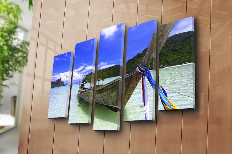 Canvastavla 5-pack Flerfärgad - 19x60 cm - Inredning - Tavlor & posters - Canvastavla