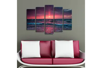 Canvastavla 5-pack Flerfärgad - 19x60 cm - Inredning - Tavlor & posters - Canvastavla