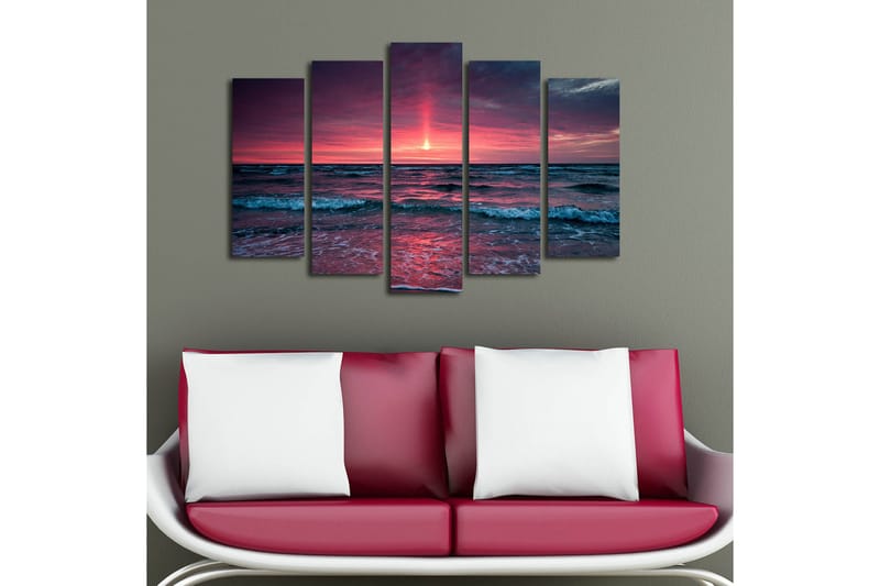 Canvastavla 5-pack Flerfärgad - 19x60 cm - Inredning - Tavlor & posters - Canvastavla
