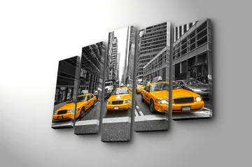 Canvastavla 5-pack Flerfärgad - 19x60 cm - Inredning - Tavlor & posters - Canvastavla