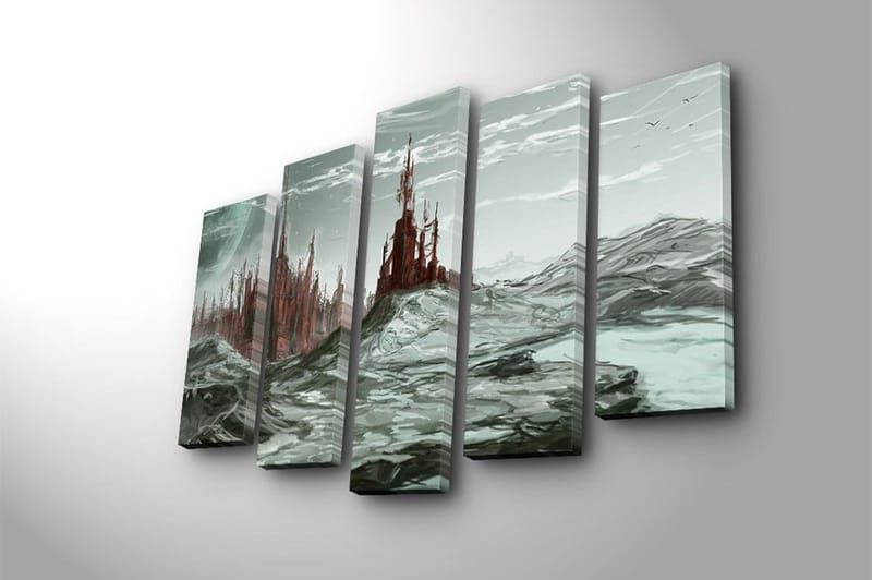 Canvastavla 5-pack Flerfärgad - 19x60 cm - Inredning - Tavlor & posters - Canvastavla