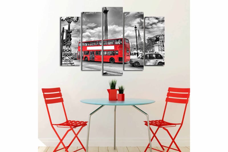 Canvastavla 5-pack Flerfärgad - 19x60 cm - Inredning - Tavlor & posters - Canvastavla