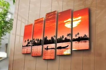 Canvastavla 5-pack Flerfärgad - 19x60 cm - Inredning - Tavlor & posters - Canvastavla