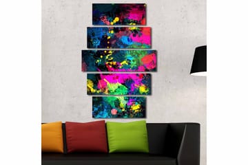 Canvastavla 5-pack Flerfärgad - 19x60 cm - Inredning - Tavlor & posters - Canvastavla