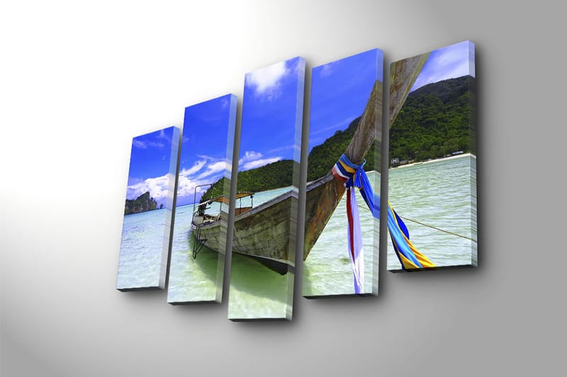 Canvastavla 5-pack Flerfärgad - 19x60 cm - Inredning - Tavlor & posters - Canvastavla
