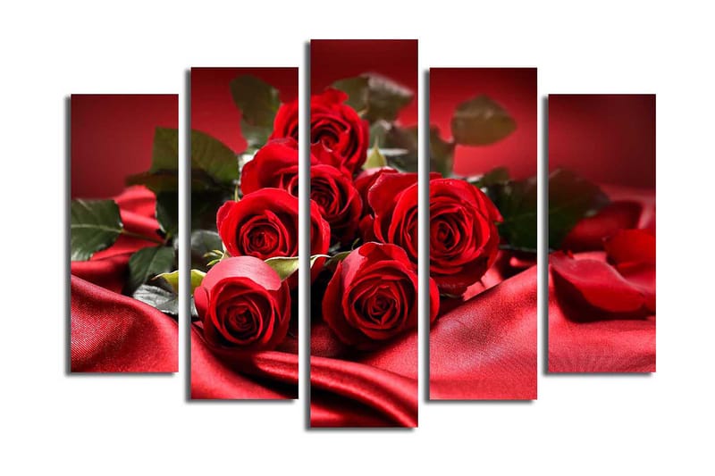 Canvastavla 5-pack Flerfärgad - 19x60 cm - Inredning - Tavlor & posters - Canvastavla