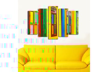 Canvastavla 5-pack Flerfärgad - 19x60 cm - Inredning - Tavlor & posters - Canvastavla