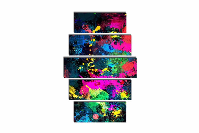 Canvastavla 5-pack Flerfärgad - 19x60 cm - Inredning - Tavlor & posters - Canvastavla