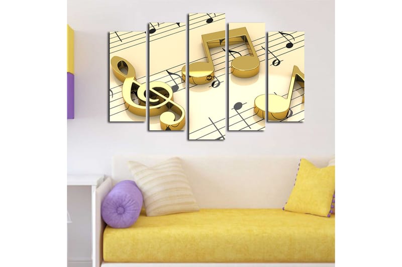Canvastavla 5-pack Flerfärgad - 19x60 cm - Inredning - Tavlor & posters - Canvastavla