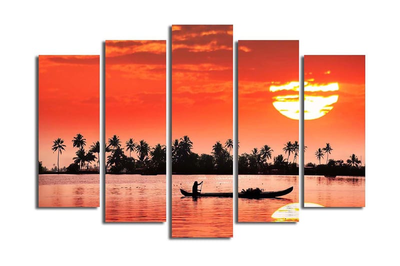 Canvastavla 5-pack Flerfärgad - 19x60 cm - Inredning - Tavlor & posters - Canvastavla