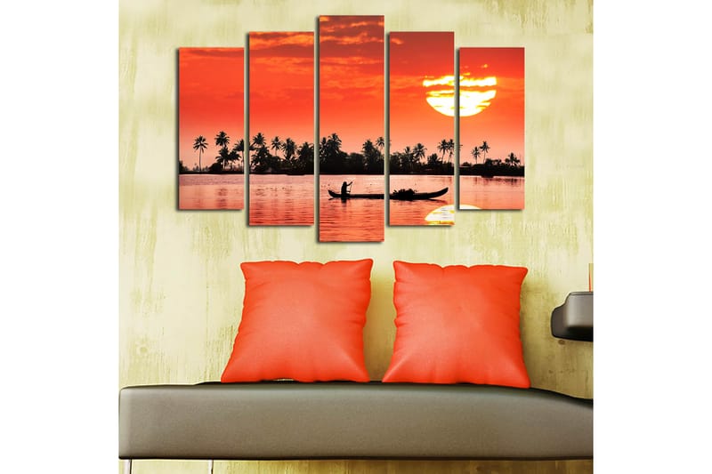 Canvastavla 5-pack Flerfärgad - 19x60 cm - Inredning - Tavlor & posters - Canvastavla
