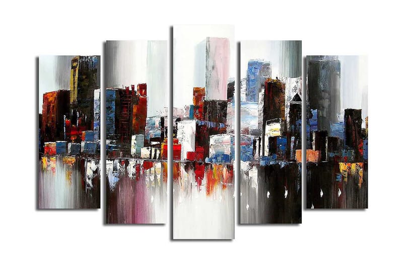 Canvastavla 5-pack Flerfärgad - 19x60 cm - Inredning - Tavlor & posters - Canvastavla