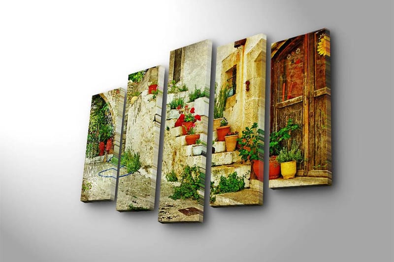 Canvastavla 5-pack Flerfärgad - 19x60 cm - Inredning - Tavlor & posters - Canvastavla