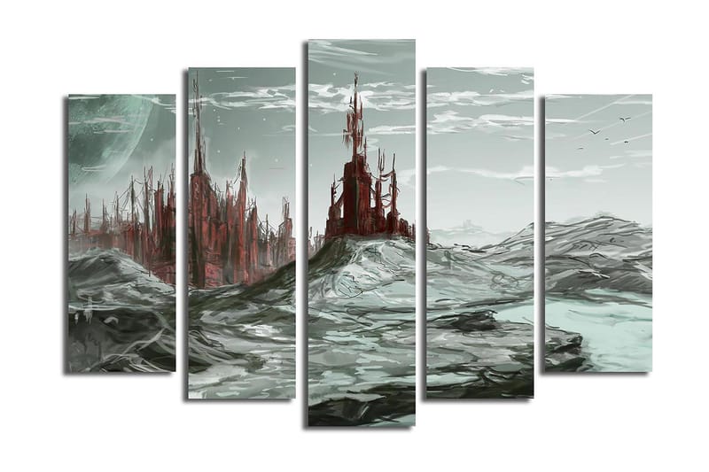 Canvastavla 5-pack Flerfärgad - 19x60 cm - Inredning - Tavlor & posters - Canvastavla