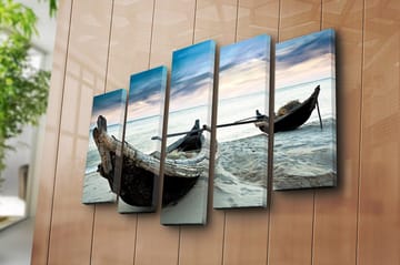 Canvastavla 5-pack Flerfärgad - 19x60 cm - Inredning - Tavlor & posters - Canvastavla