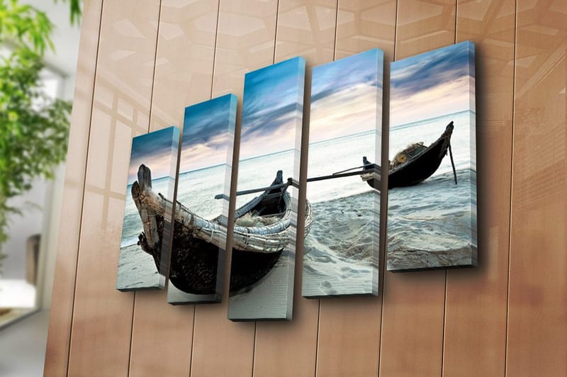 Canvastavla 5-pack Flerfärgad - 19x60 cm - Inredning - Tavlor & posters - Canvastavla