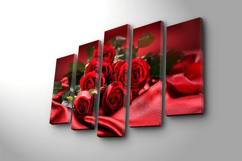 Canvastavla 5-pack Flerfärgad - 19x60 cm - Inredning - Tavlor & posters - Canvastavla