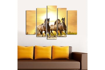 Canvastavla 5-pack Flerfärgad - 19x60 cm - Inredning - Tavlor & posters - Canvastavla