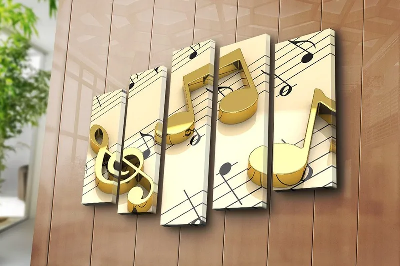 Canvastavla 5-pack Flerfärgad - 19x60 cm - Inredning - Tavlor & posters - Canvastavla